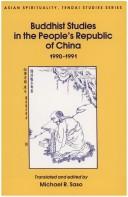 Cover of: Buddhist studies in the People's Republic of China, 1990-1991