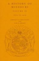 Cover of: A History of Missouri.: [William E. Parrish, general editor.]