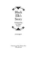 Cover of: Black Elk's story by Julian Rice