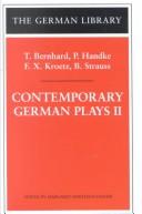 Cover of: Contemporary German Plays II (German Library)