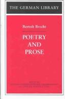 Cover of: Poetry and prose