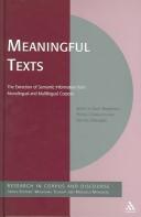 Cover of: Meaningful texts: the extraction of semantic information from monolingual and multilingual corpora