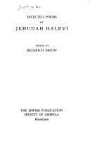 Cover of: Selected Poems of Jehudah Halevi by Nina Salaman
