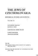 Cover of: Jews of Czechoslovakia by Viktor Fischl, Gertrude Hirschler, Viktor Fischl, Gertrude Hirschler