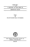 Cover of: History of the Jews in Christian Spain, Vol. 2