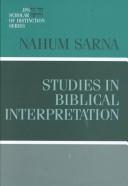 Cover of: Studies in Biblical Interpretation: JPS Scholars of Distinction Series