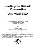 Cover of: Readings in historic preservation: why? what? how?
