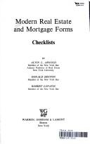 Cover of: Modern Real Estate and Mortgage Forms Checklists: Annual Supplement (Modern real estate and mortgage forms)