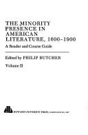 Cover of: The Minority presence in American literature, 1600-1900 by Philip Butcher