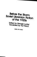 Cover of: Before the storm