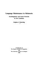 Language Maintenance in Melanesia by Stephen J. Schooling