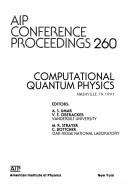 Front cover of Computational Quantum Physics by A. S. Umar