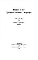 Cover of: Studies in the Syntax of Mixtecan Languages, Volume 1