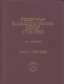 Cover of: Repertoire of the Bolshoi Theater 1776-1955