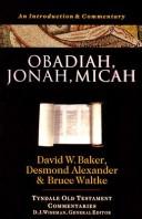 Cover of: Obadiah by David W. Baker