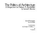 Cover of: Politics of Architecture