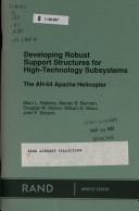 Cover of: Developing robust support structures for high-technology subsystems by Marc L. Robbins ... [et al.].
