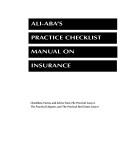 Cover of: ALI-ABA's practice checklist manual on insurance: checklists, forms, and advice from The practical lawyer, The practical litigator, and The practical real estate lawyer