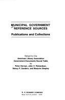 Cover of: Municipal government reference sources | 
