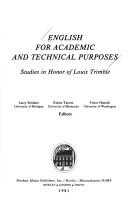 Cover of: English for academic and technical purposes: studies in honor of Louis Trimble