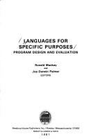 Cover of: Languages for specific purposes: program design and evaluation