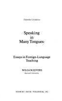 Cover of: Speaking in many tongues by Wilga M. Rivers