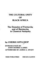 Cover of: The Cultural Unity of Black Africa | Cheikh Anta Diop
