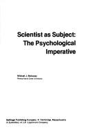 Cover of: Scientist as subject by Michael J. Mahoney, Michael J. Mahoney