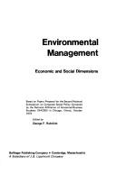 Environmental management by National Symposium on Corporate Social Policy Chicago 1974.