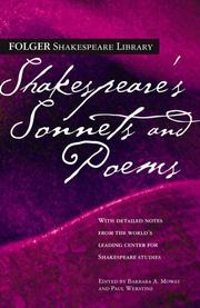 Cover of: Shakespeare's Sonnets & Poems (Folger Shakespeare Library) by William Shakespeare, Paul Werstine