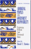 Cover of: Aboriginal Peoples and Government Responsibility by David C. Hawkes