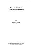 Cover of: Trade in Services: A Theoretical Analysis