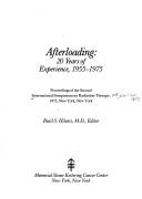 Cover of: Afterloading: 20 years of experience, 1955-1975  by 