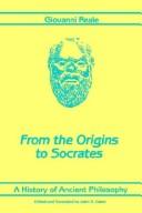 Cover of: From the Origins to Socrates: A History of Ancient Philosophy (SUNY Series in Philosophy)