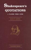 Cover of: Shakespeare's Quotations by Trevor R. Griffiths, Trevor A. Joscelyn
