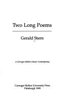 Cover of: Two Long Poems (Carnegie Mellon Classic Contemporary Series)