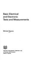 Cover of: Basic electrical and electronic tests and measurements
