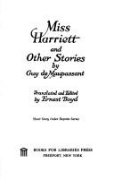 Cover of: Miss Harriett, and other stories.