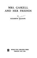 Cover of: Mrs. Gaskell and her friends.
