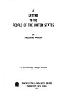 Cover of: Letter to the People of the United States: Touching the Matter of Slavery (The Black heritage library collection)