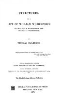 Cover of: Strictures on a Life of William Wilberforce by Thomas Clarkson