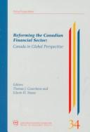 Cover of: Reforming the Canadian Financial Sector by 