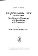 Cover of: The Anglo-Norman lyric: an anthology
