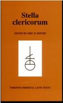 Cover of: Stella Clericorum (Toronto medieval Latin texts)