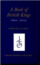 Cover of A book of British kings, 1200 BC-1399 AD