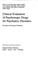 Cover of: Clinical evaluation of psychotropic drugs for psychiatric disorders