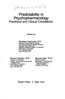 Cover of: Predictability in psychopharmacology: preclinical and clinical correlations