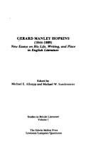 Cover of: Gerard Manley Hopkins (1844-1889): new essays on his life, writing, and place in English literature