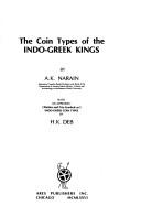 Cover of: Coin Types of the Indo-Greek Kings