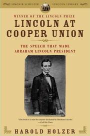 Cover of: Lincoln at Cooper Union by Harold Holzer